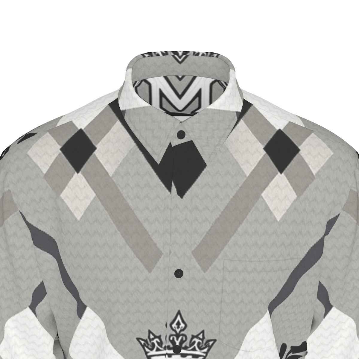 MUNSIEUR All - Over Print Men's Long Sleeve Tee Cotton - Munsieur