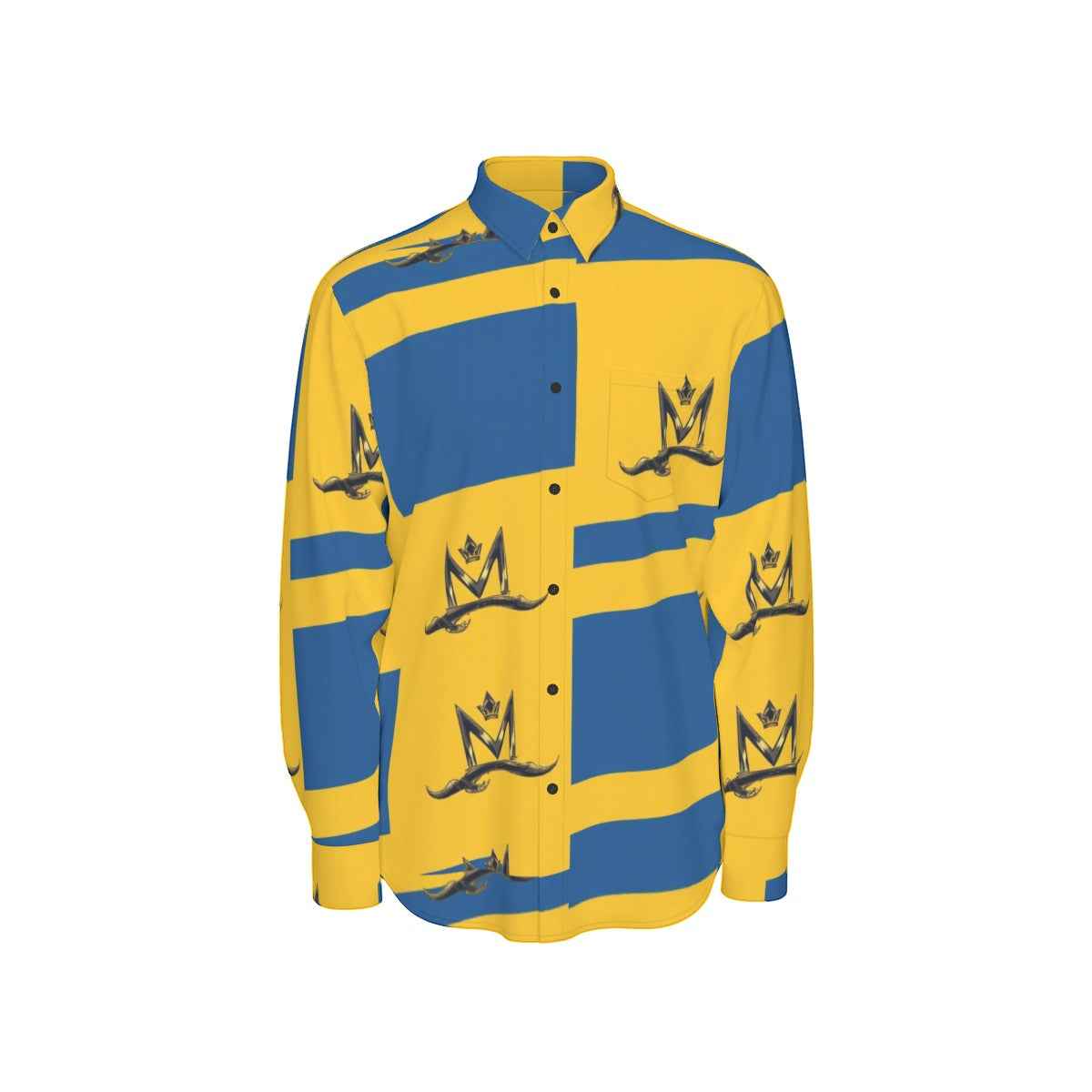 MUNSIEUR All - Over Print Men's Long Sleeve Tee Cotton - Munsieur