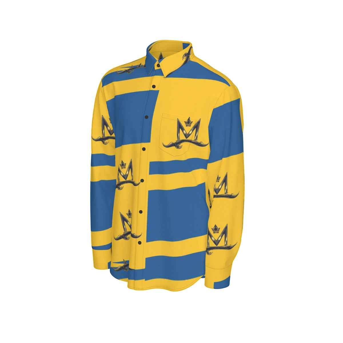 MUNSIEUR All - Over Print Men's Long Sleeve Tee Cotton - Munsieur