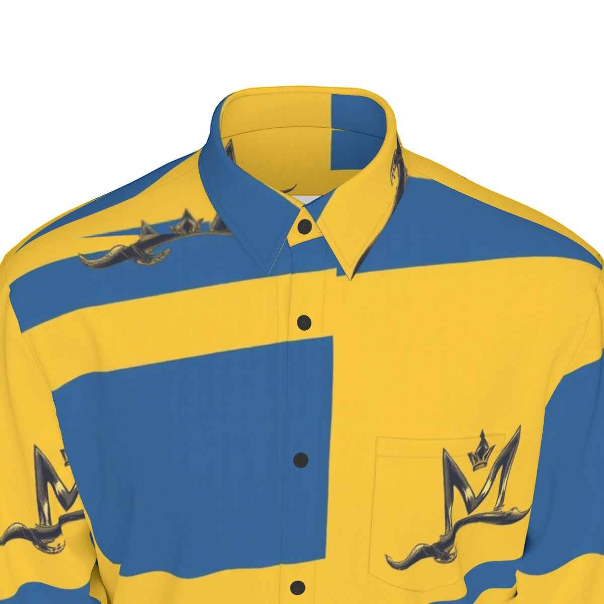 MUNSIEUR All - Over Print Men's Long Sleeve Tee Cotton - Munsieur