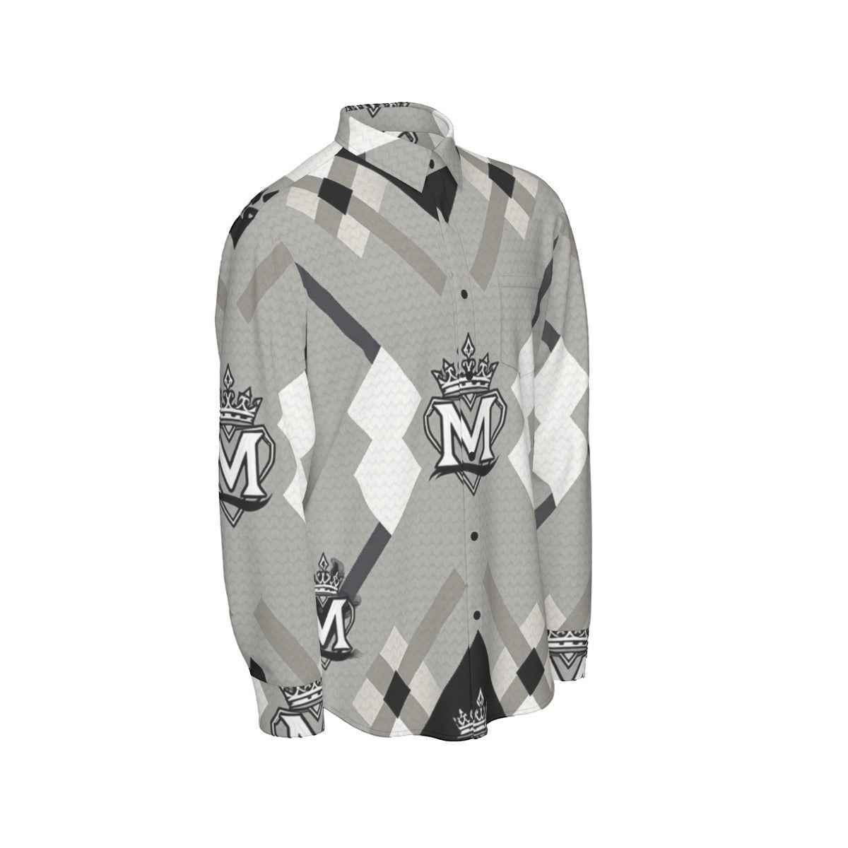 MUNSIEUR All - Over Print Men's Long Sleeve Tee Cotton - Munsieur