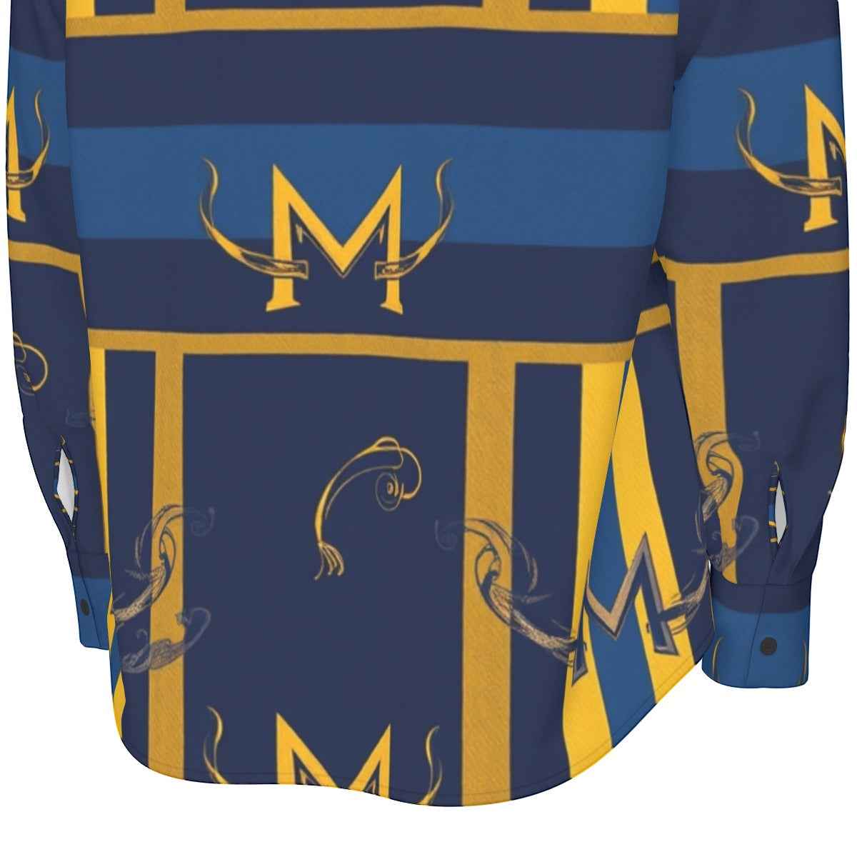 MUNSIEUR All - Over Print Men's Long Sleeve Tee Cotton - Munsieur