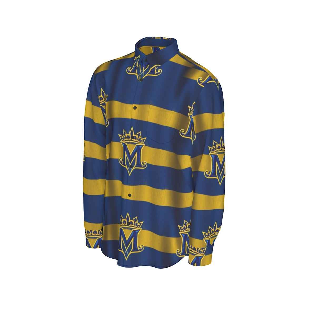 MUNSIEUR All - Over Print Men's Long Sleeve Tee Cotton - Munsieur