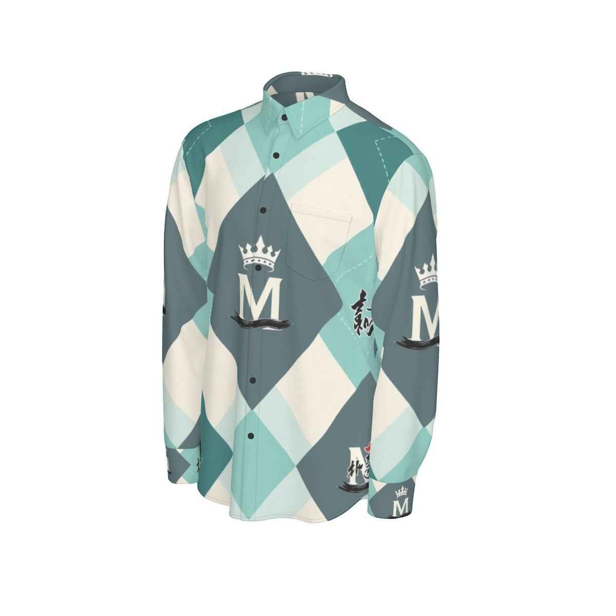 MUNSIEUR All - Over Print Men's Long Sleeve Tee Cotton - Munsieur