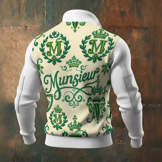 MUNSIEUR All - Over Print Men's Thick Knit Fleece Coat New Arrivals - Munsieur