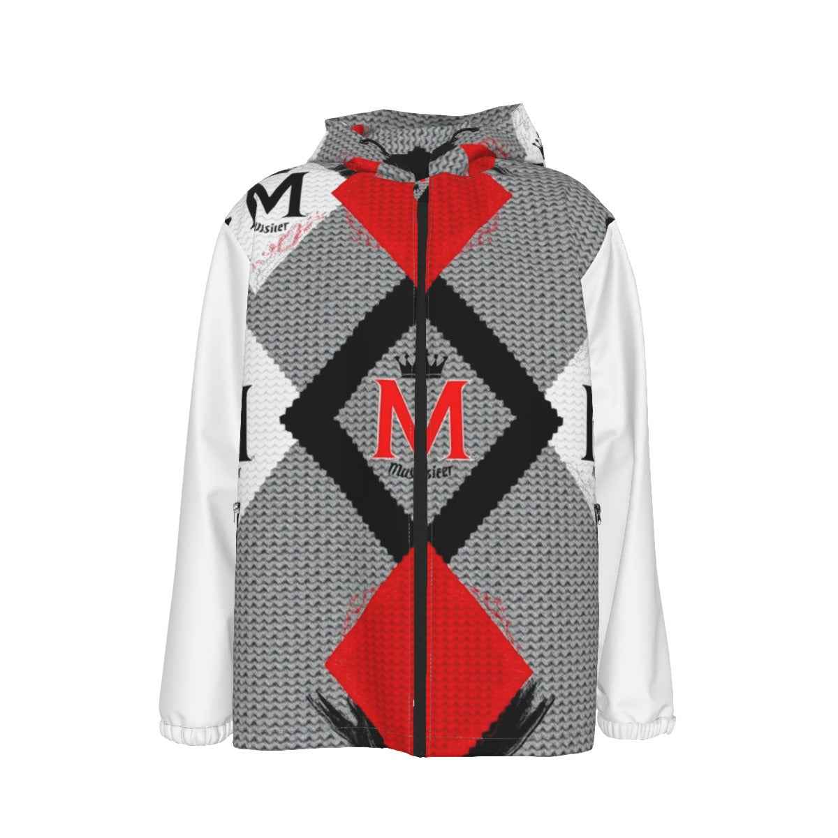 MUNSIEUR All - Over Print Men's w Zipper Windbreaker Coat - Munsieur