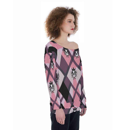 MUNSIEUR All - Over Print Oversized Women's Off - Shoulder Sweatshirt - Munsieur