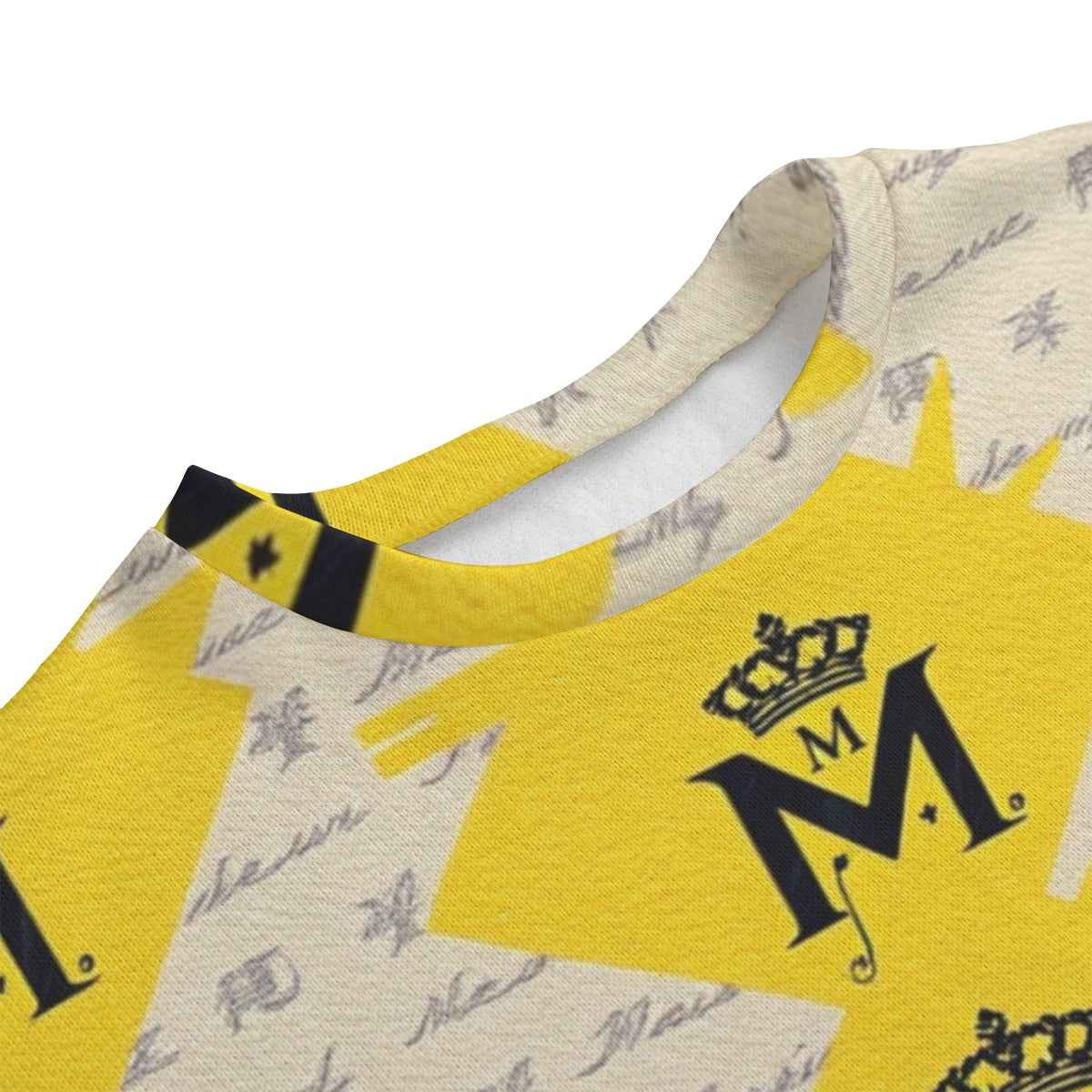 MUNSIEUR All - Over Print Unisex Hoodie Drop - shoulder Knitted Fleece Sweater - Munsieur