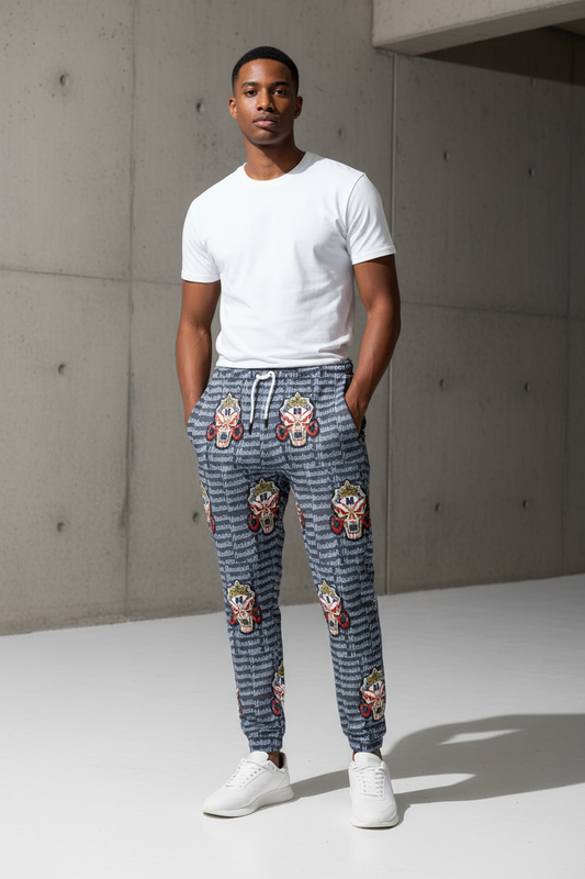 310GSM All-Over Print Joggers – Heavyweight Cotton | MUNSIEUR