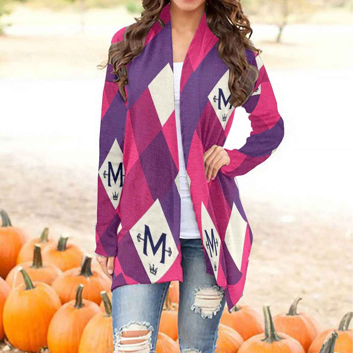 MUNSIEUR All - Over Print Women's Cardigan With Long Sleeve Sweater - Munsieur