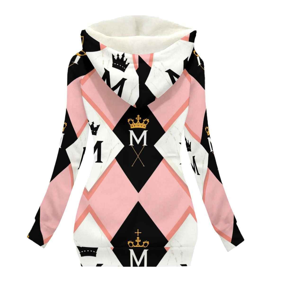 MUNSIEUR All - Over Print Women's Long Jacket With Fleece Lining - Munsieur