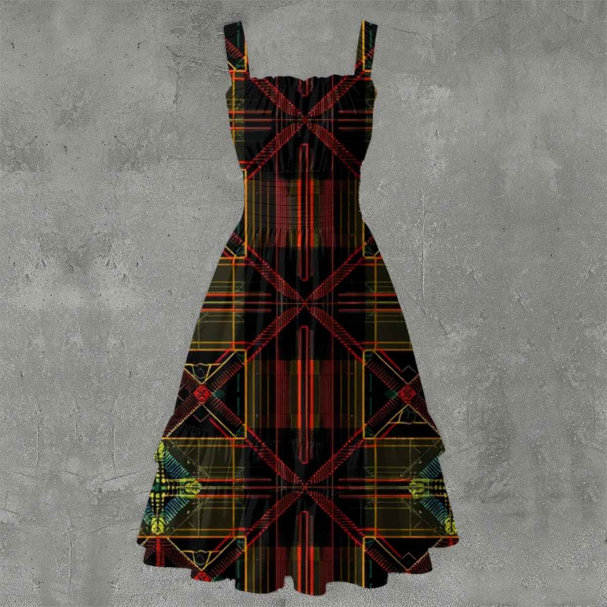 MUNSIEUR All - Over Print Women‘s Ruffle Hem Dress - Munsieur