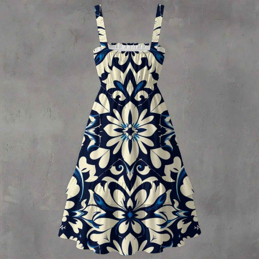 MUNSIEUR All - Over Print Women‘s Ruffle Hem Dress - Munsieur