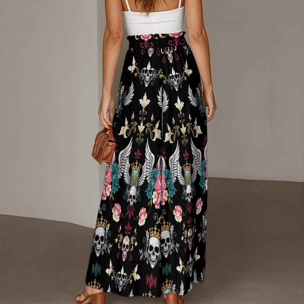 MUNSIEUR All - Over Print Women's Ruffled Wide - Leg Jeans - Munsieur