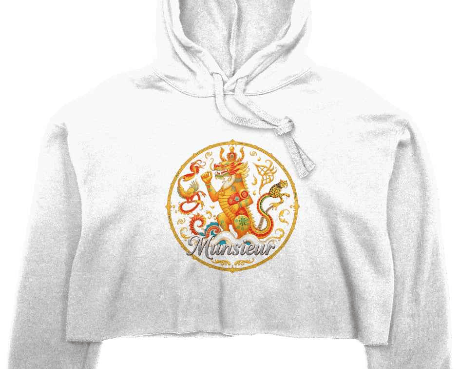 MUNSIEUR Crop Fleece Sweatshirt - Munsieur