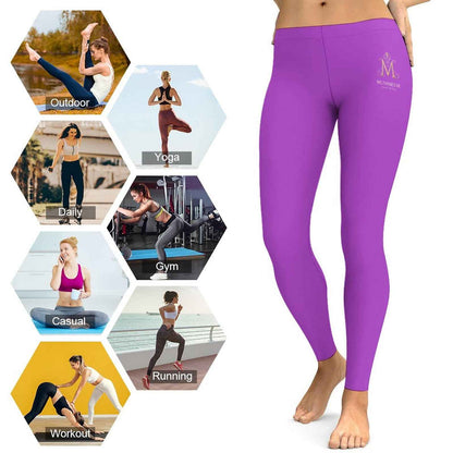 Munsieur Fashion Leggings in Vibrant Purple - Munsieur