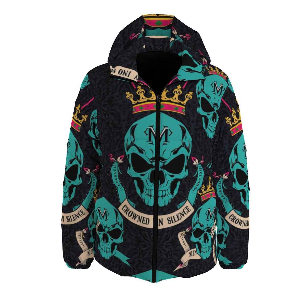 MUNSIEUR Men's All - Over Print Down Coat - Munsieur