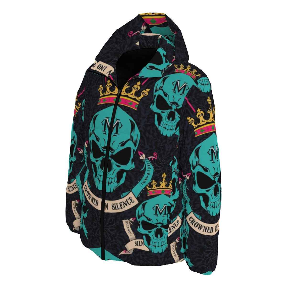 MUNSIEUR Men's All - Over Print Down Coat - Munsieur