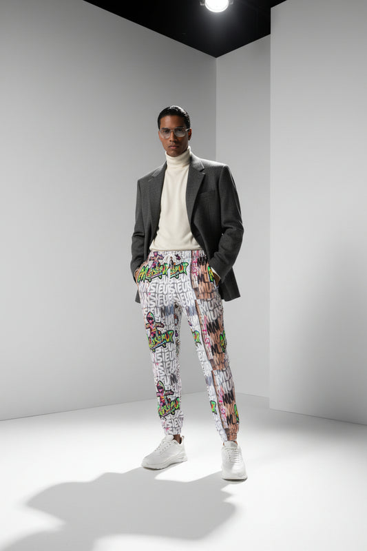 MUNSIEUR Men's All - Over Print Joggers Heavy Cotton - Munsieur