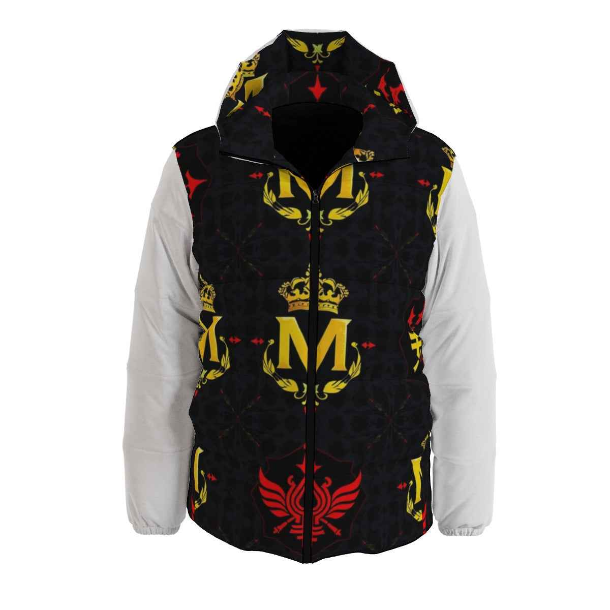 MUNSIEUR Men's All - Over Print Puffer Down Coat Warm - Munsieur