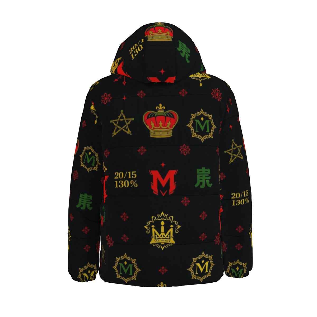 MUNSIEUR Men's All - Over Print Unisex Puffer Down Coat - Munsieur