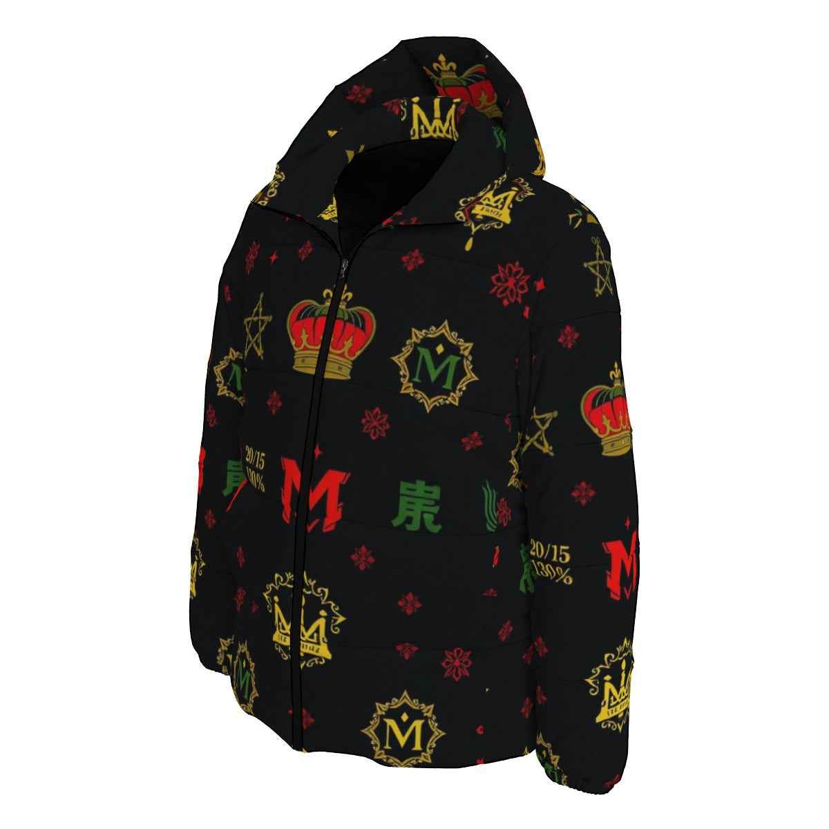 MUNSIEUR Men's All - Over Print Unisex Puffer Down Coat - Munsieur