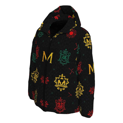 MUNSIEUR Men's Puffer All - Over Print Down Coat - Munsieur