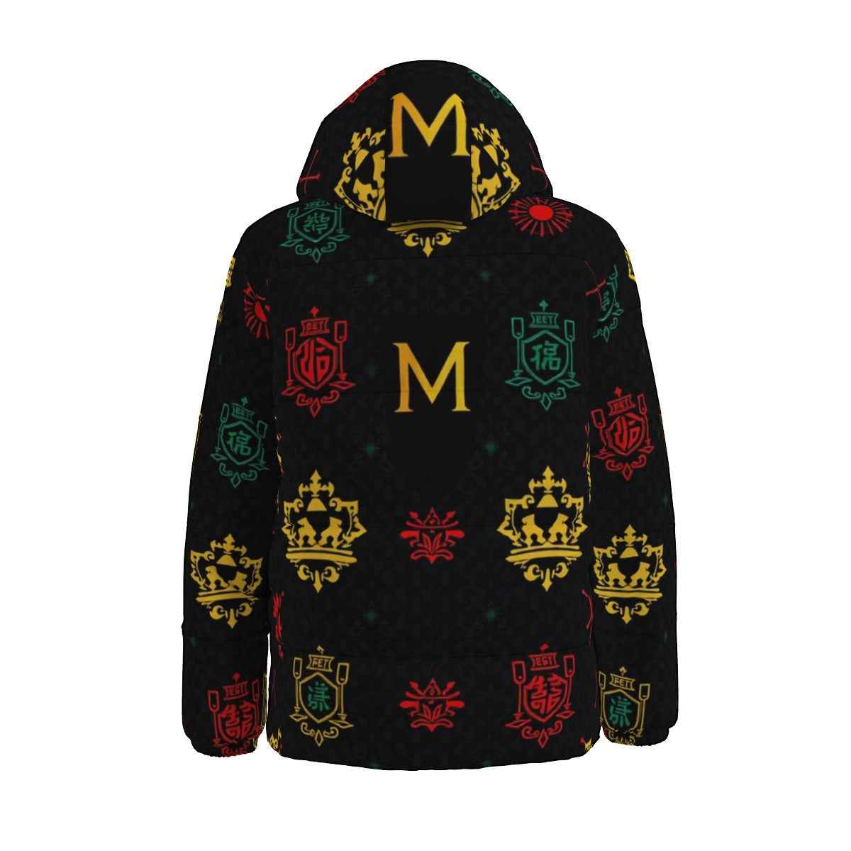 MUNSIEUR Men's Puffer All - Over Print Down Coat - Munsieur