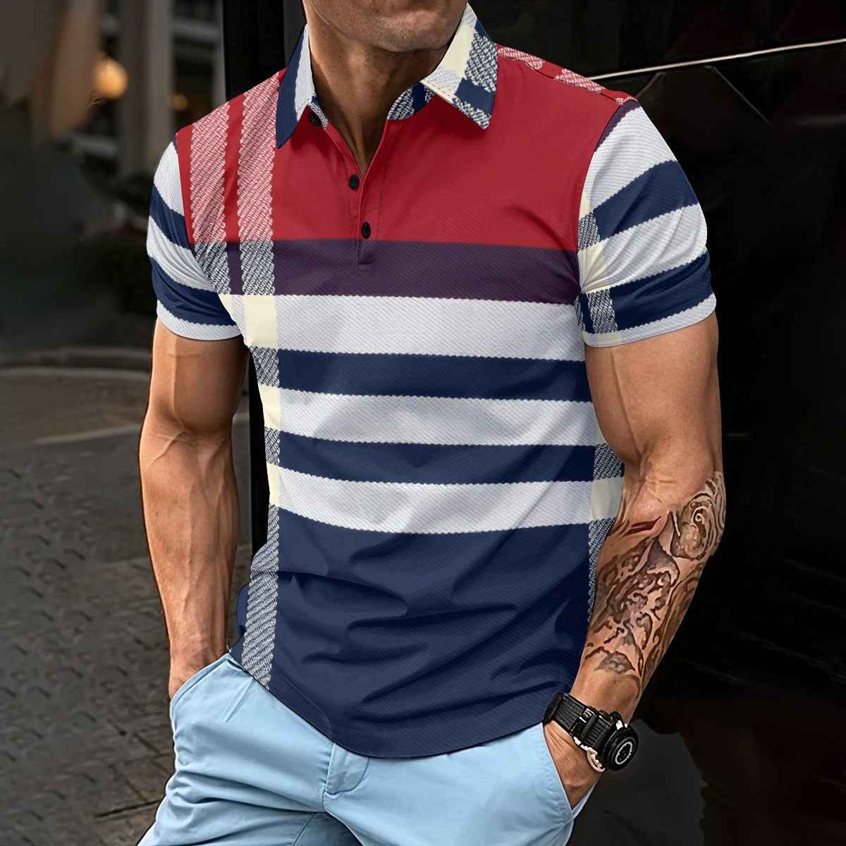 MUNSIEUR Polo Tee All - Over Print Men's - Munsieur