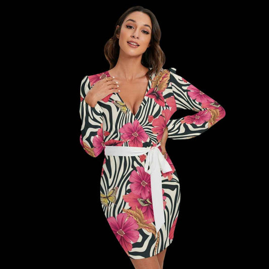 MUNSIEUR Women's Dress With Waist Belt - Munsieur