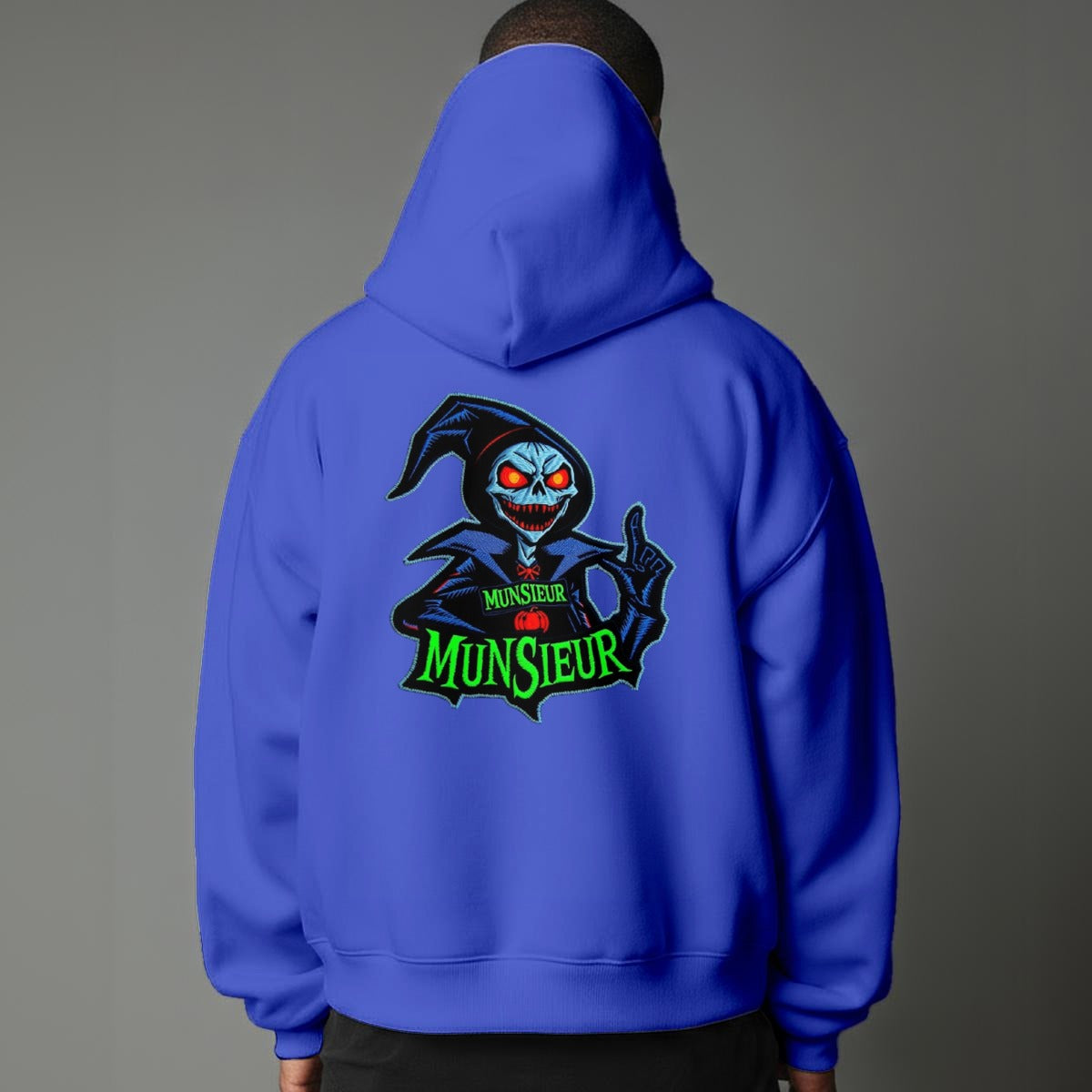 Unisex Halloween Pullover Hoodie Sweater with Micro-Fleece Lining by MUNSIEUR