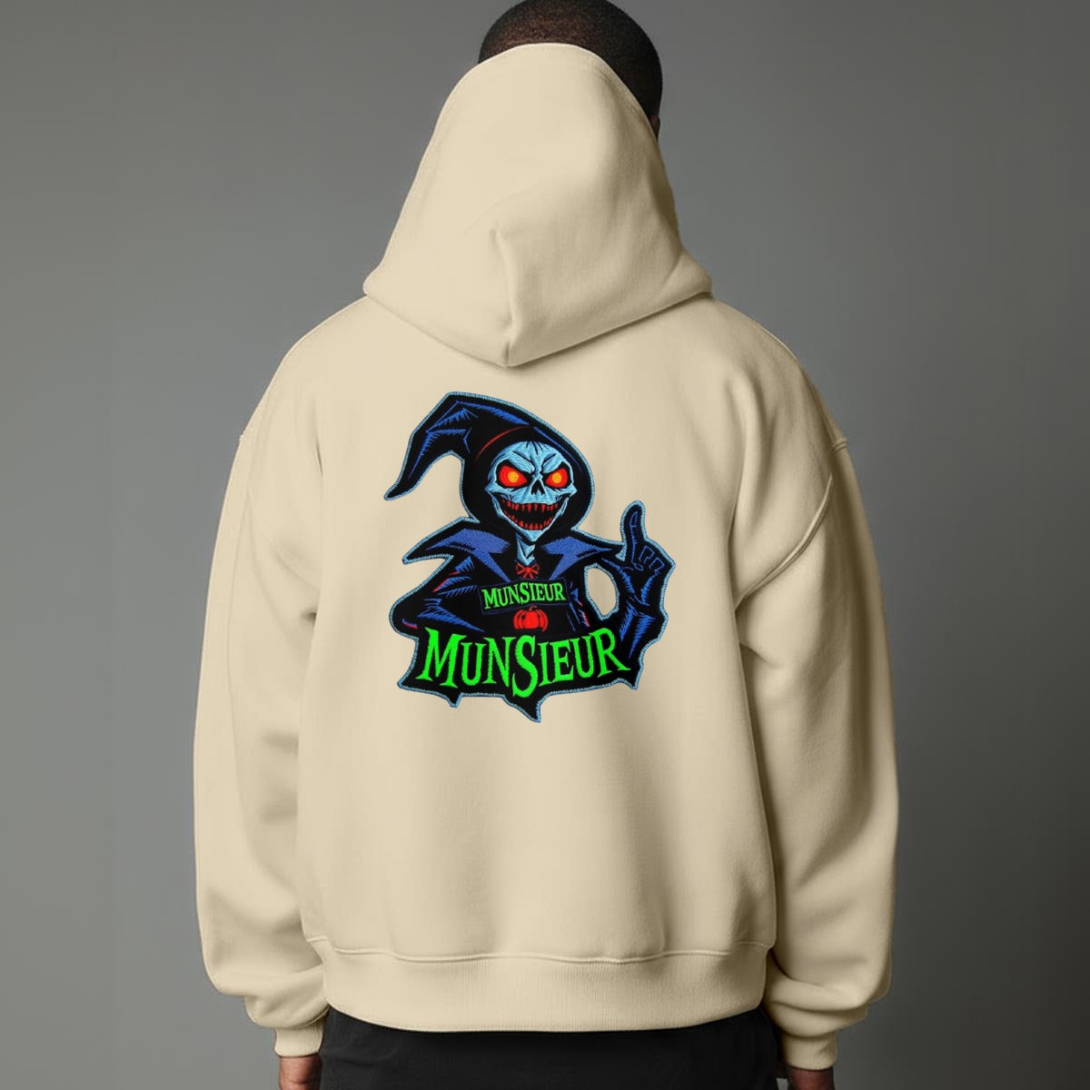 Unisex Halloween Pullover Hoodie Sweater with Micro-Fleece Lining by MUNSIEUR