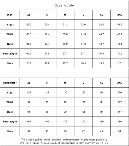 Size guide chart for Munsieur signature print wrap dress showing measurements in inches and centimeters for XS to 2XL
